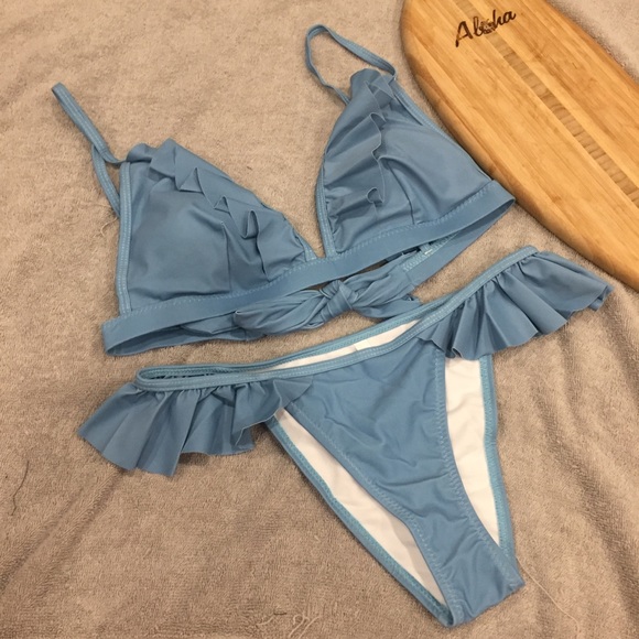 Other - LAST ONE Blue(L) Left🦞Ruffle Bikini